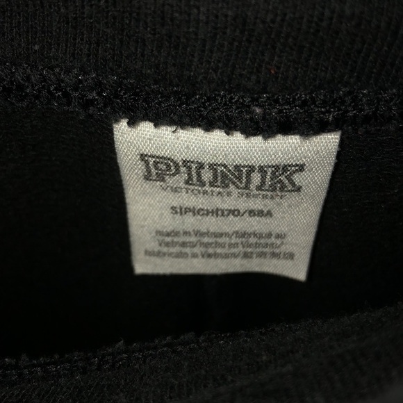 Pink Victoria's Secret black and gray sweatpants pink vs jogger pants sm… - Picture 4 of 5